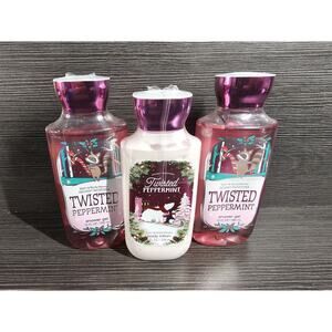 Twisted Peppermint Bath Body Works Holiday Traditions Lotion & Shower gel